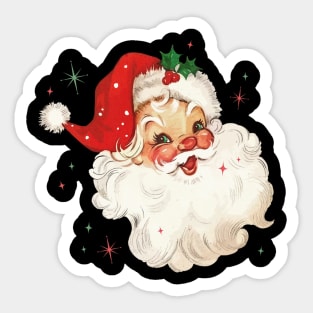 santa claus christmas retro xmas vintage Sticker